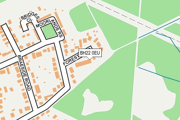 BH22 0EU map - OS OpenMap – Local (Ordnance Survey)