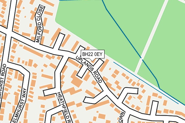 BH22 0EY map - OS OpenMap – Local (Ordnance Survey)