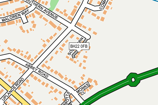 BH22 0FB map - OS OpenMap – Local (Ordnance Survey)