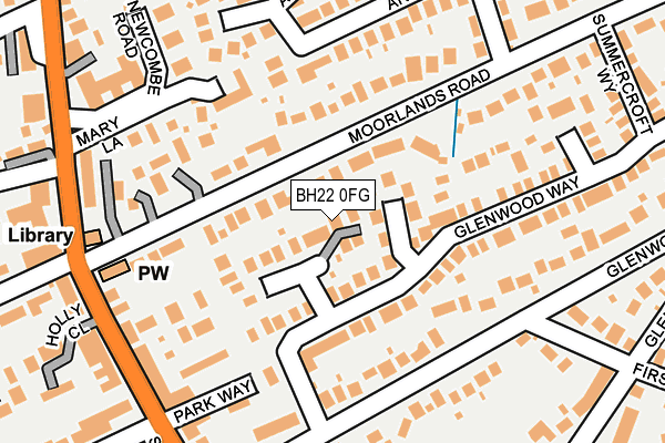 BH22 0FG map - OS OpenMap – Local (Ordnance Survey)