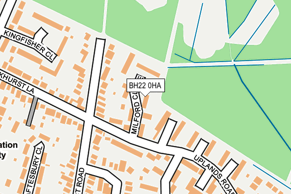 BH22 0HA map - OS OpenMap – Local (Ordnance Survey)