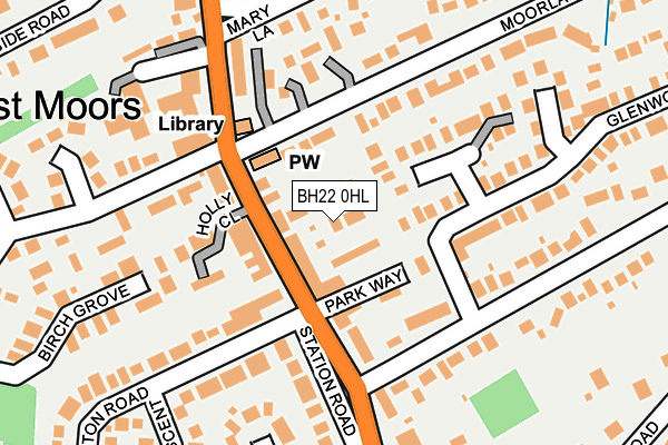BH22 0HL map - OS OpenMap – Local (Ordnance Survey)
