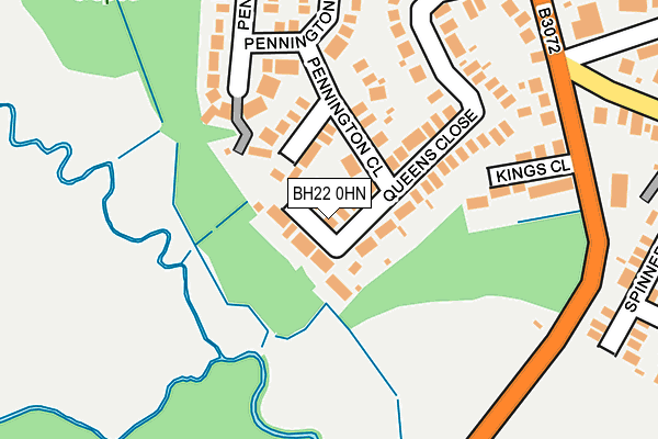 BH22 0HN map - OS OpenMap – Local (Ordnance Survey)