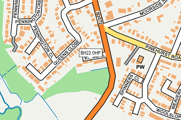 BH22 0HP map - OS OpenMap – Local (Ordnance Survey)
