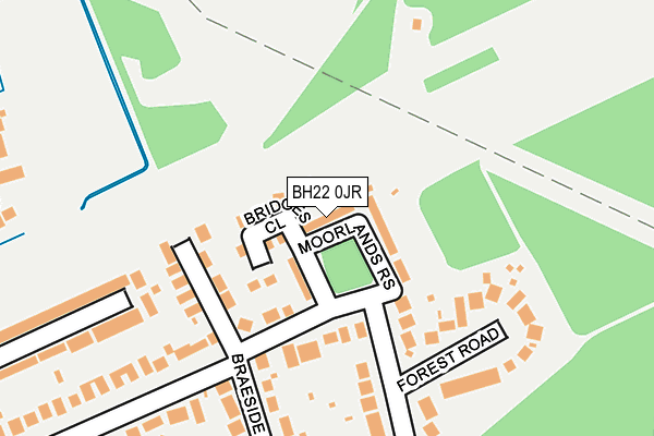 BH22 0JR map - OS OpenMap – Local (Ordnance Survey)