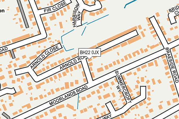 BH22 0JX map - OS OpenMap – Local (Ordnance Survey)