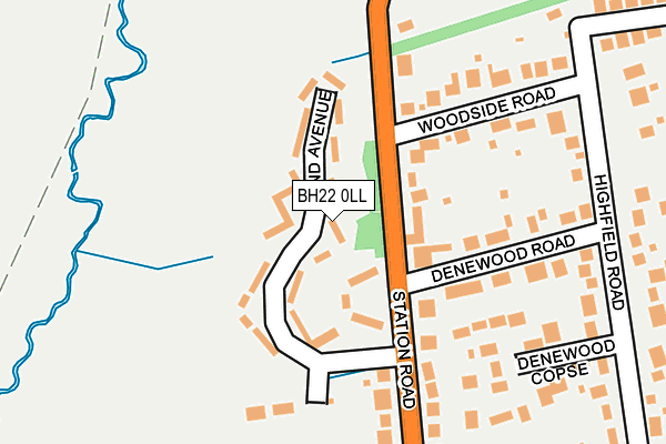 BH22 0LL map - OS OpenMap – Local (Ordnance Survey)