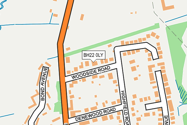 BH22 0LY map - OS OpenMap – Local (Ordnance Survey)