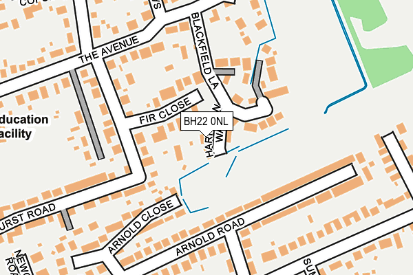 BH22 0NL map - OS OpenMap – Local (Ordnance Survey)