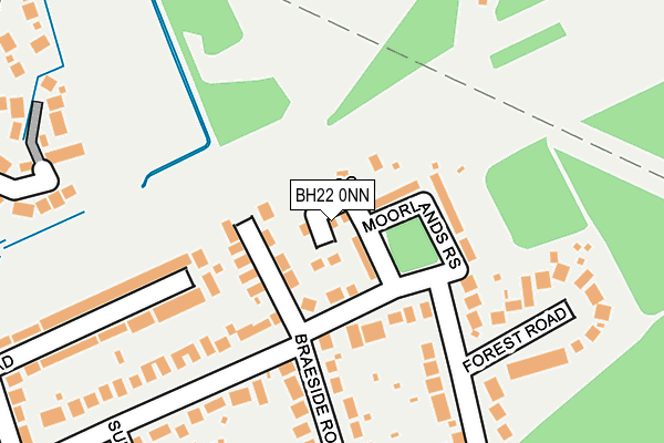 BH22 0NN map - OS OpenMap – Local (Ordnance Survey)