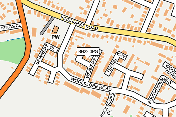 BH22 0PG map - OS OpenMap – Local (Ordnance Survey)