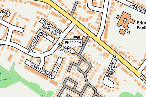 BH22 0PH map - OS OpenMap – Local (Ordnance Survey)
