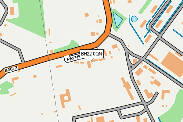 BH22 0QN map - OS OpenMap – Local (Ordnance Survey)