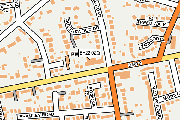BH22 0ZQ map - OS OpenMap – Local (Ordnance Survey)