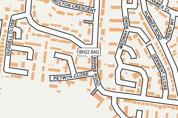 BH22 8AG map - OS OpenMap – Local (Ordnance Survey)