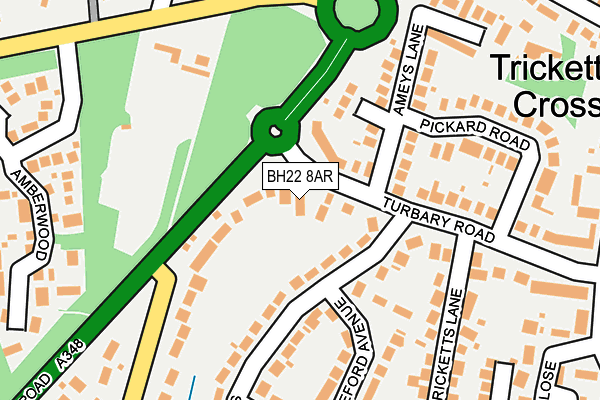 BH22 8AR map - OS OpenMap – Local (Ordnance Survey)