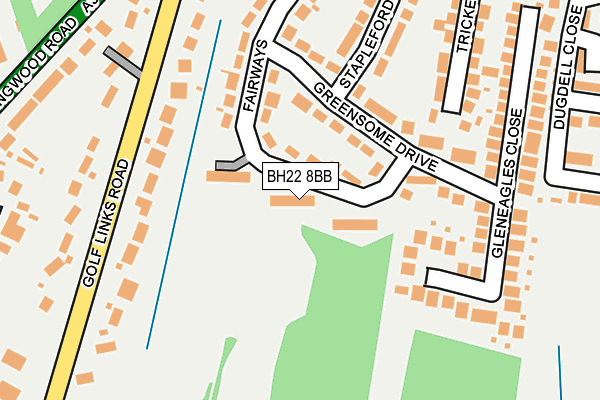 BH22 8BB map - OS OpenMap – Local (Ordnance Survey)
