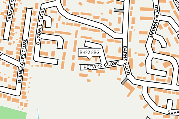 BH22 8BG map - OS OpenMap – Local (Ordnance Survey)