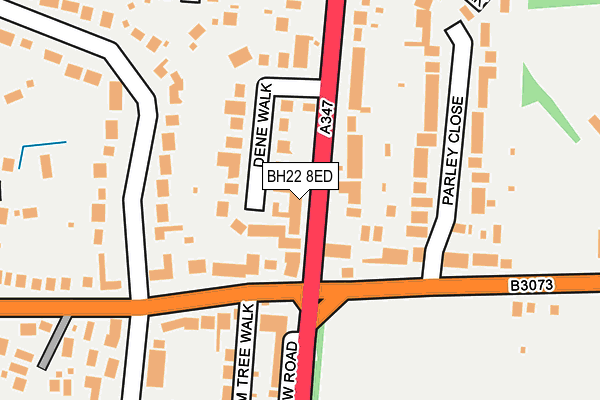 BH22 8ED map - OS OpenMap – Local (Ordnance Survey)
