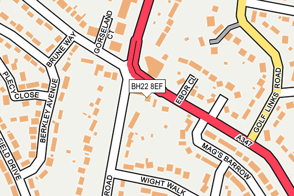 BH22 8EF map - OS OpenMap – Local (Ordnance Survey)