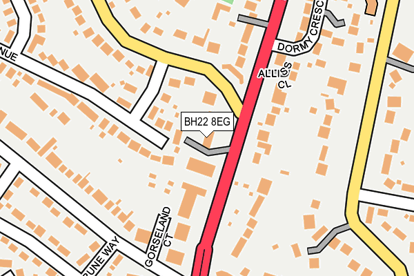 BH22 8EG map - OS OpenMap – Local (Ordnance Survey)