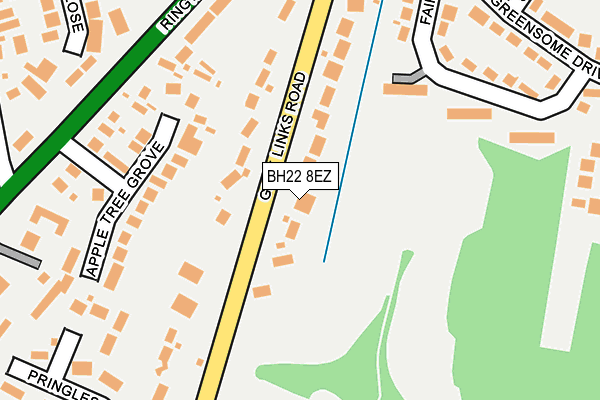 BH22 8EZ map - OS OpenMap – Local (Ordnance Survey)