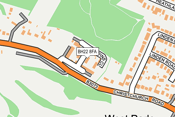BH22 8FA map - OS OpenMap – Local (Ordnance Survey)