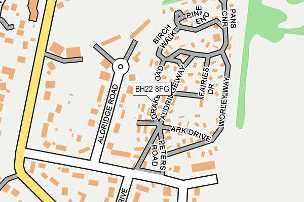 BH22 8FG map - OS OpenMap – Local (Ordnance Survey)