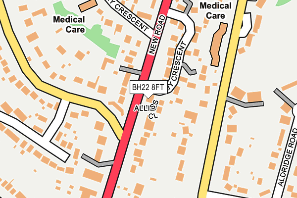 BH22 8FT map - OS OpenMap – Local (Ordnance Survey)