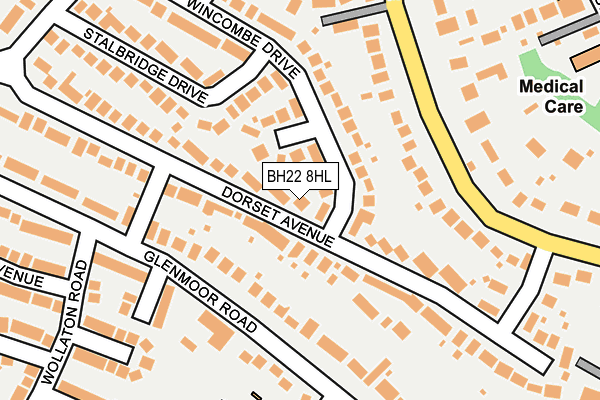 BH22 8HL map - OS OpenMap – Local (Ordnance Survey)