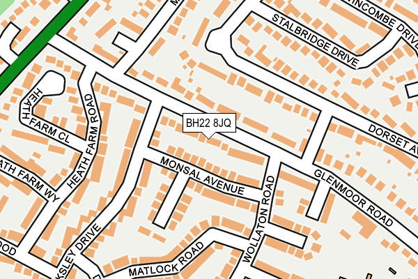 BH22 8JQ map - OS OpenMap – Local (Ordnance Survey)