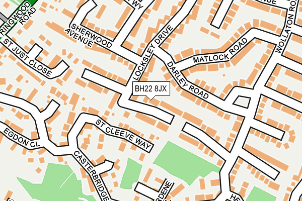BH22 8JX map - OS OpenMap – Local (Ordnance Survey)