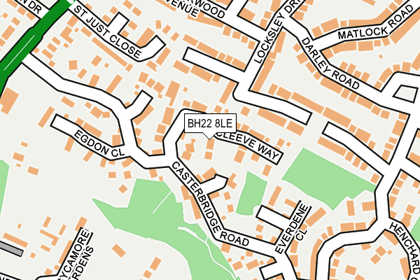 BH22 8LE map - OS OpenMap – Local (Ordnance Survey)