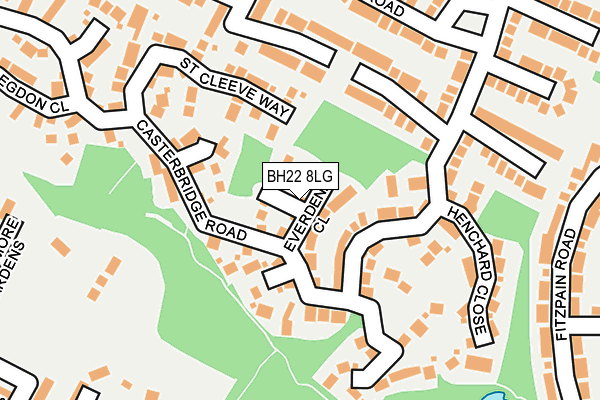 BH22 8LG map - OS OpenMap – Local (Ordnance Survey)
