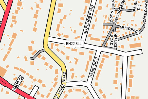 BH22 8LL map - OS OpenMap – Local (Ordnance Survey)