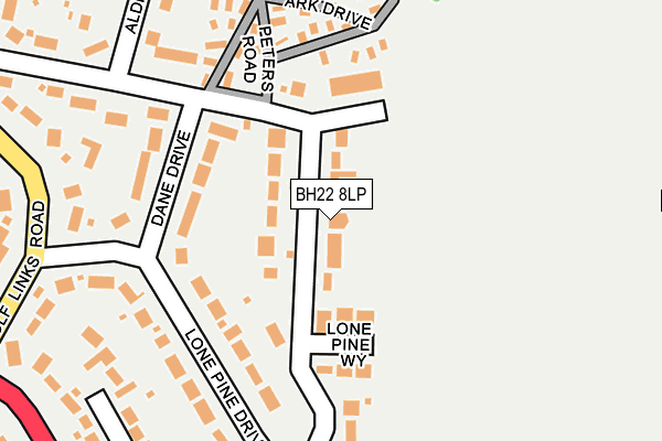 BH22 8LP map - OS OpenMap – Local (Ordnance Survey)