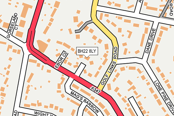 BH22 8LY map - OS OpenMap – Local (Ordnance Survey)