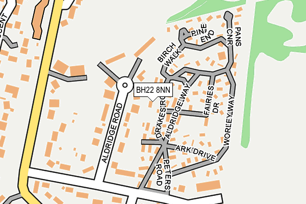 BH22 8NN map - OS OpenMap – Local (Ordnance Survey)