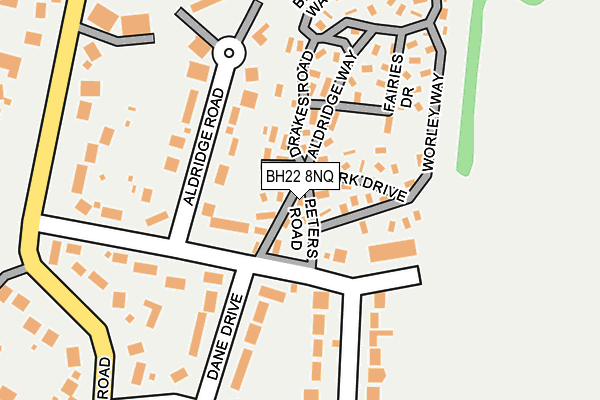 BH22 8NQ map - OS OpenMap – Local (Ordnance Survey)