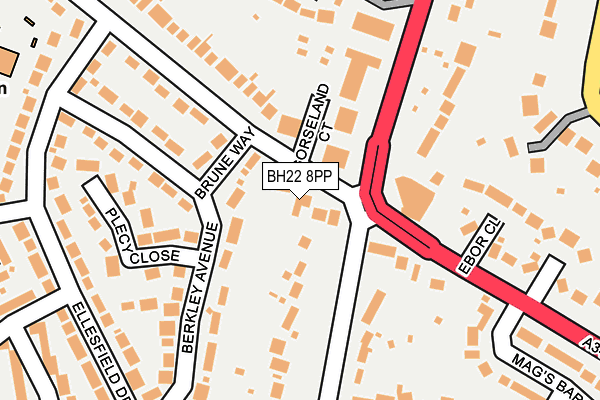 BH22 8PP map - OS OpenMap – Local (Ordnance Survey)