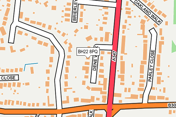 BH22 8PQ map - OS OpenMap – Local (Ordnance Survey)