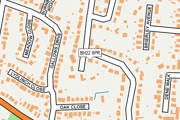 BH22 8PR map - OS OpenMap – Local (Ordnance Survey)