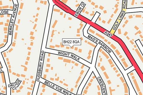 BH22 8QA map - OS OpenMap – Local (Ordnance Survey)
