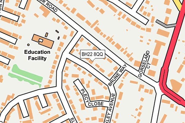 BH22 8QQ map - OS OpenMap – Local (Ordnance Survey)