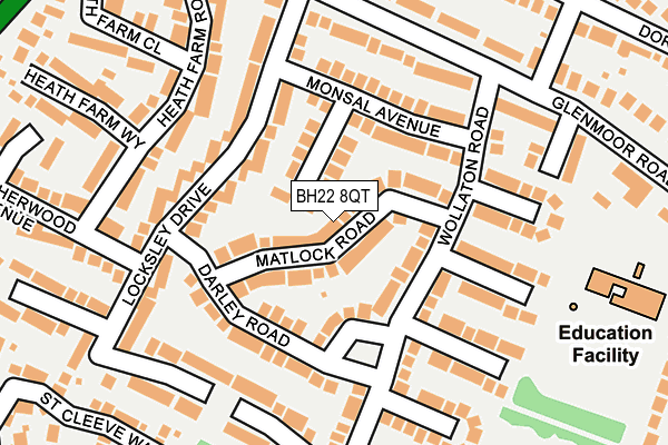 BH22 8QT map - OS OpenMap – Local (Ordnance Survey)