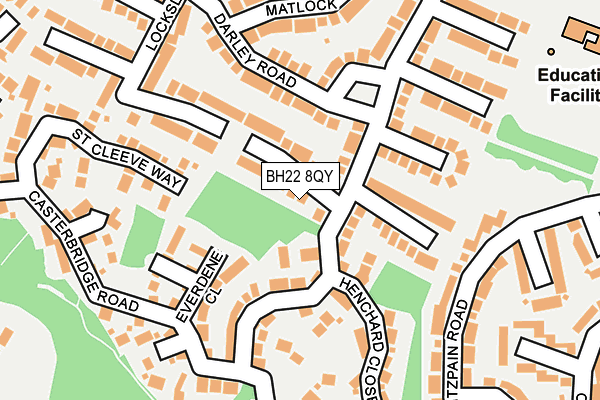 BH22 8QY map - OS OpenMap – Local (Ordnance Survey)