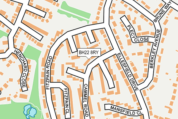 BH22 8RY map - OS OpenMap – Local (Ordnance Survey)