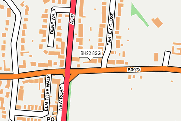 BH22 8SG map - OS OpenMap – Local (Ordnance Survey)