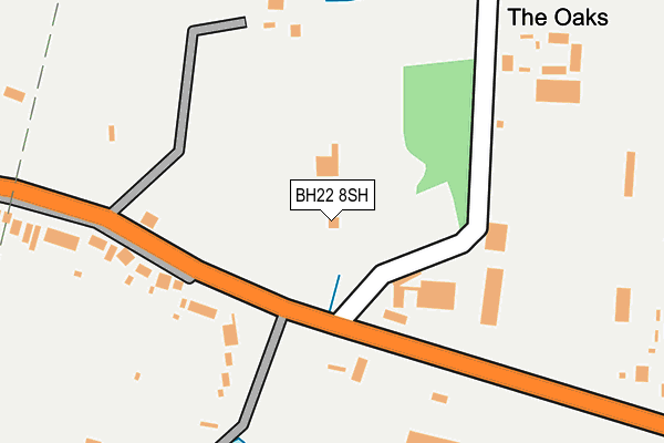 BH22 8SH map - OS OpenMap – Local (Ordnance Survey)