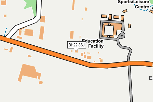 BH22 8SJ map - OS OpenMap – Local (Ordnance Survey)